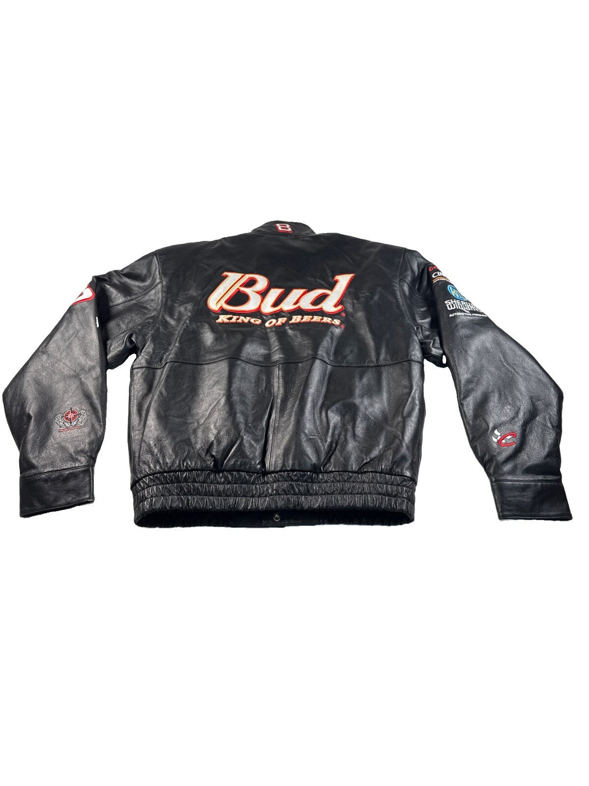 Chase Authentic Dale Earnhardt Bud King Of Beers NASCAR Jacket Black M Pre Owned