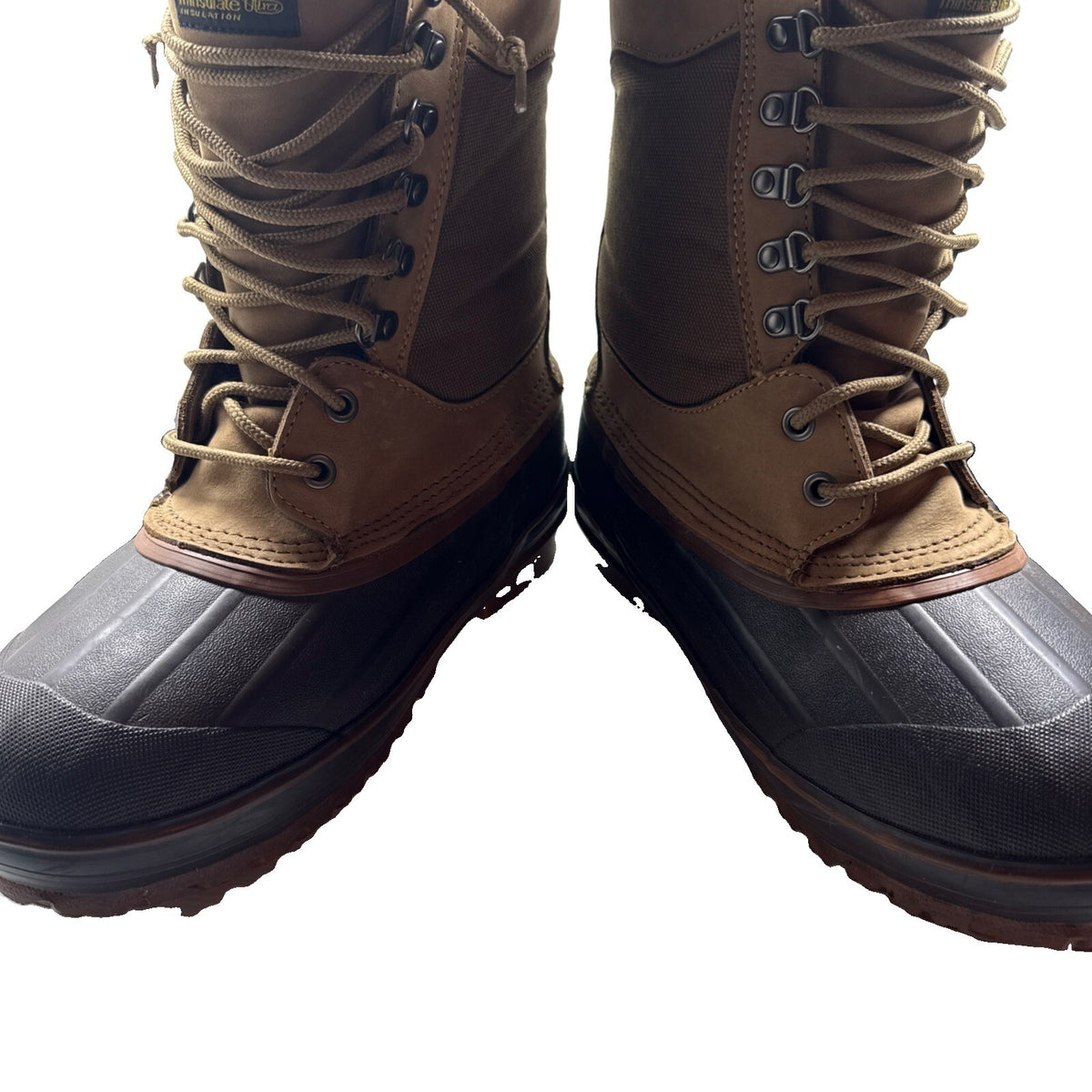 LaCrosse Ice King Snow Boots Mens Sz-9 Brown Leather Rubber Insulated Pre Owned