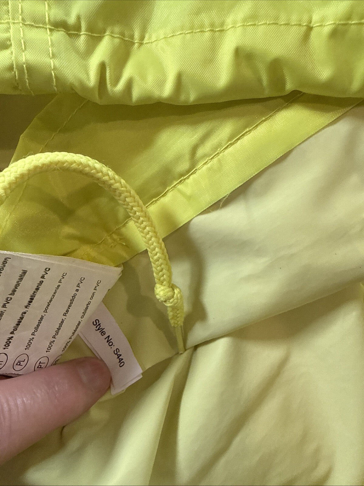 Portwest Rain Jacket Hooded Size S Neon Yellow Waterproof  S440 Pre Owned