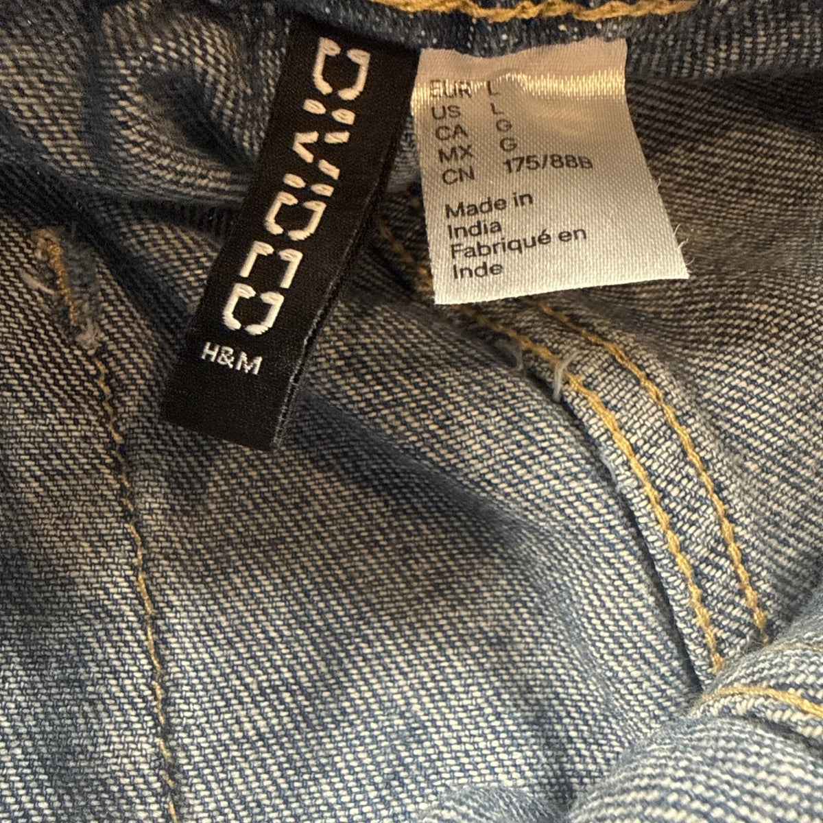 H&M Women's Wide-Leg Denim Jeans Size LDrawstring Waist Streetwear Pre Owned