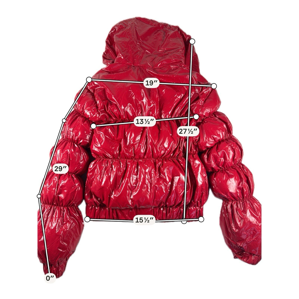 Forever 21  Full Zip-Up Shiny Pink Puffer Jacket Women S