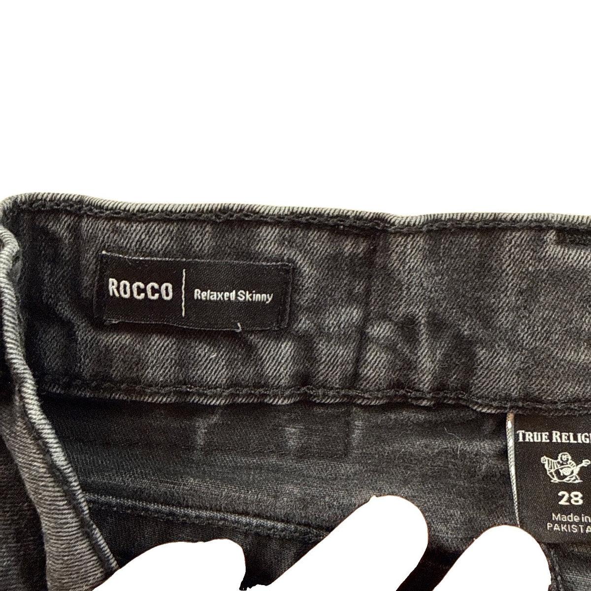 True Religion Rocco Womens Black Jeans World Tour Relaxed Skinny Sz 28 Pre Owned