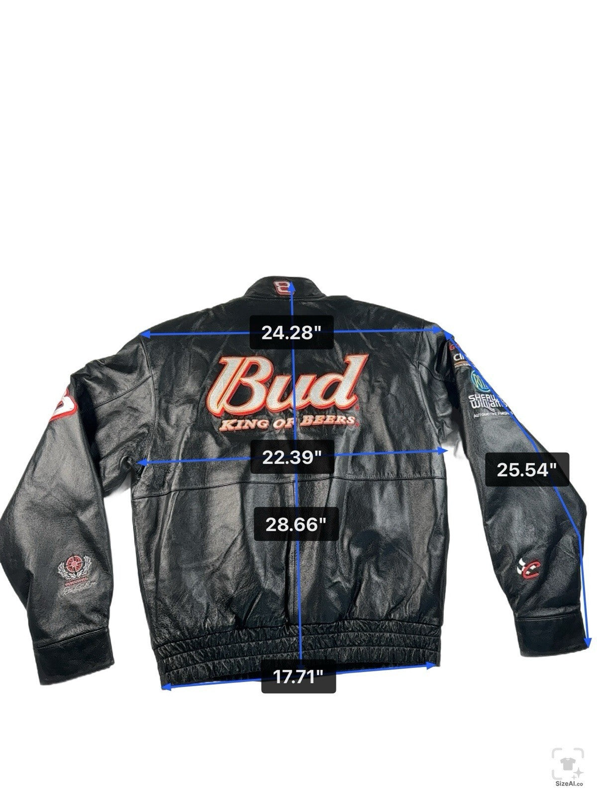 Chase Authentic Dale Earnhardt Bud King Of Beers NASCAR Jacket Black M Pre Owned