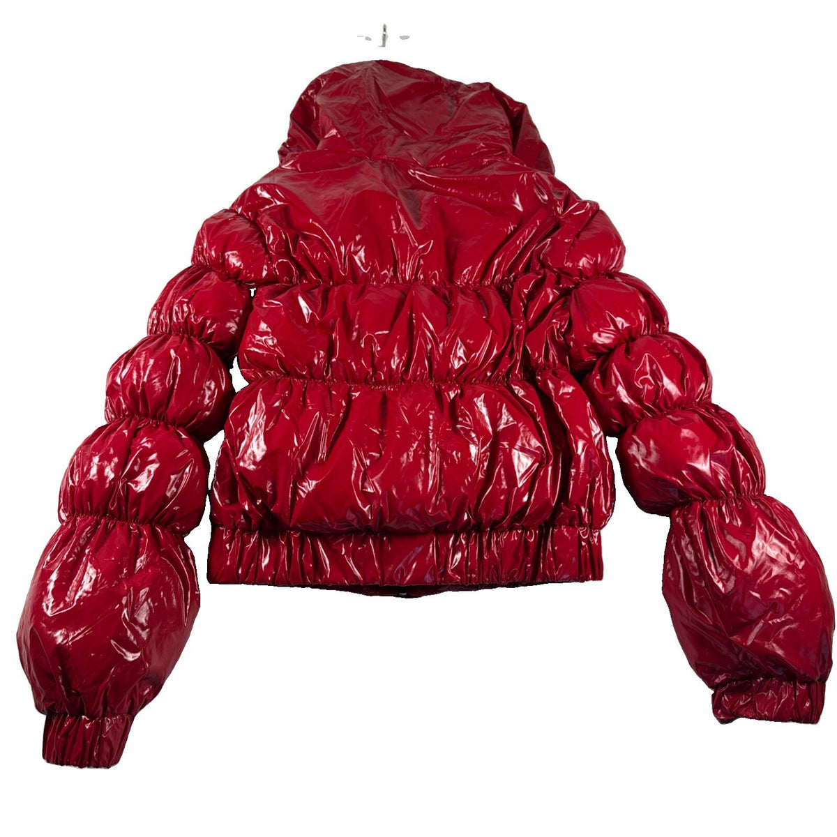 Forever 21  Full Zip-Up Shiny Pink Puffer Jacket Women S