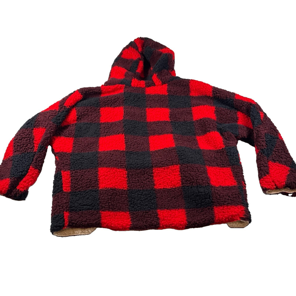 SweetRain Fleece Hooded Jacket Plaid Sz S Pre Owned Very Clean