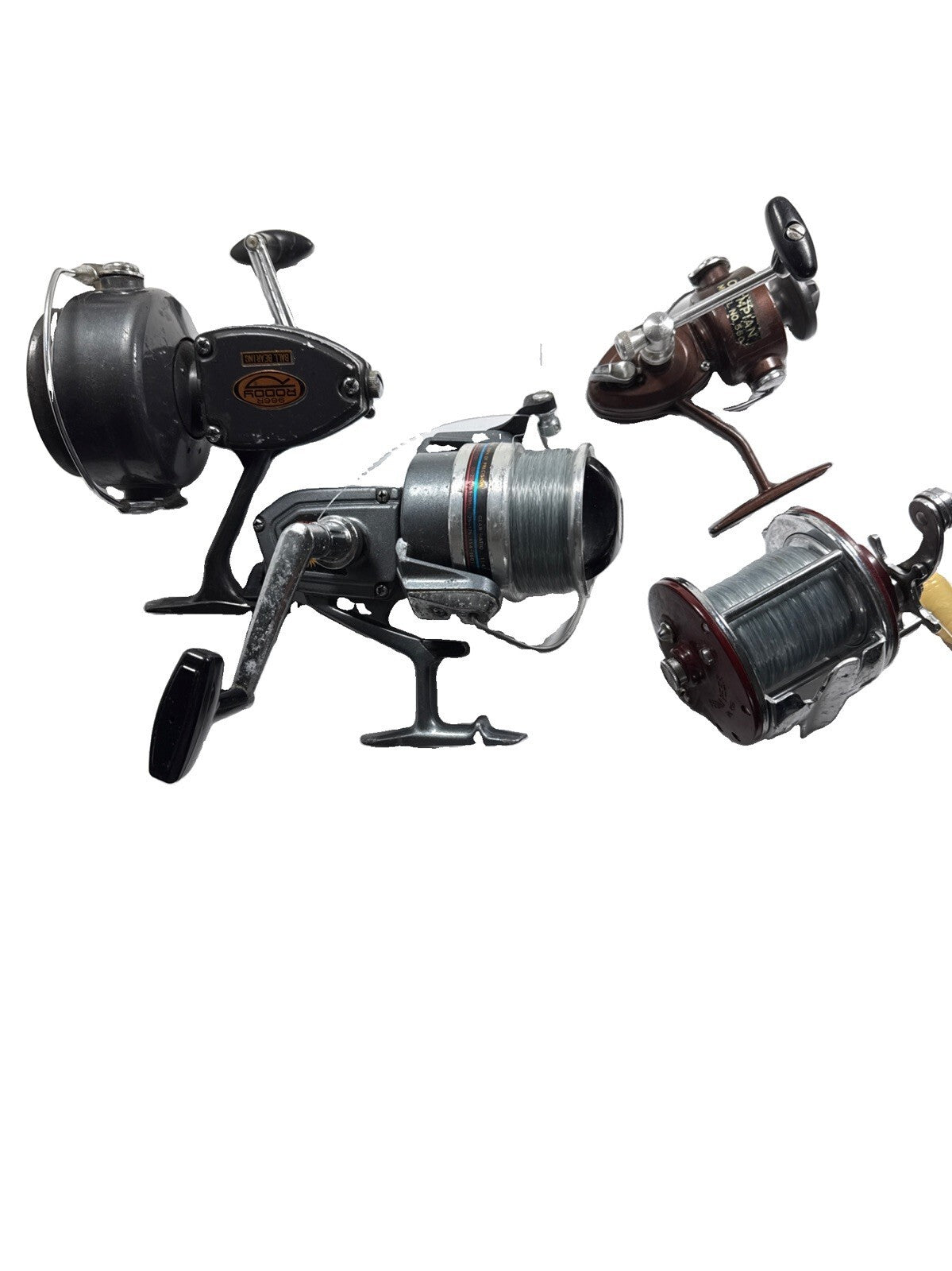 Fishing Reel Set of 4 Daiwa A400RL,Olympian 550,Penn Peer #209 ,Roddy966R Used