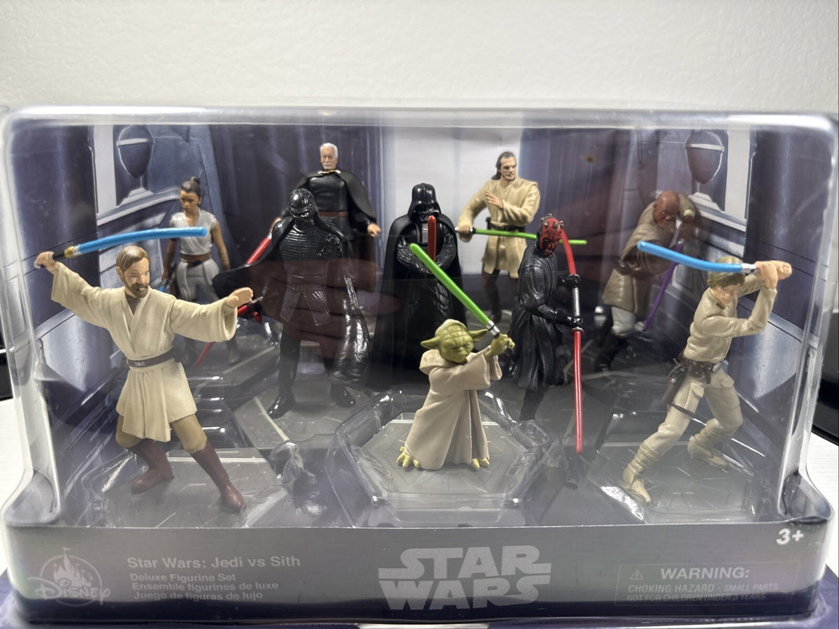 Disney Star Wars Jedi vs Sith Deluxe Figurine Set – 10 Character Figures –...