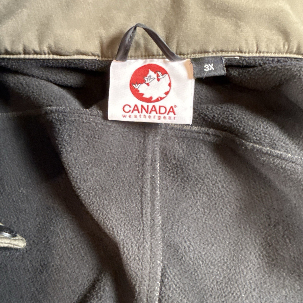 Canada Weatergear Men's Hooded Puffer Jacket Olive Size 3XL Pre Owned
