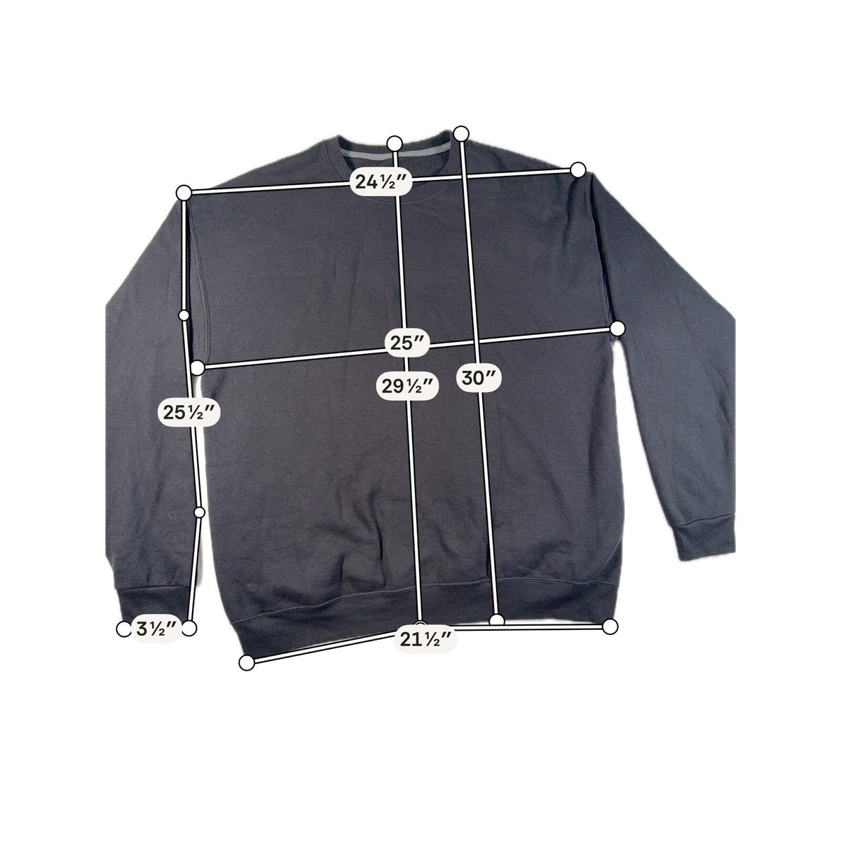 Women Sweatshirt Solid Black Crew Neck Fruit Bride On Back XL Pre Owned