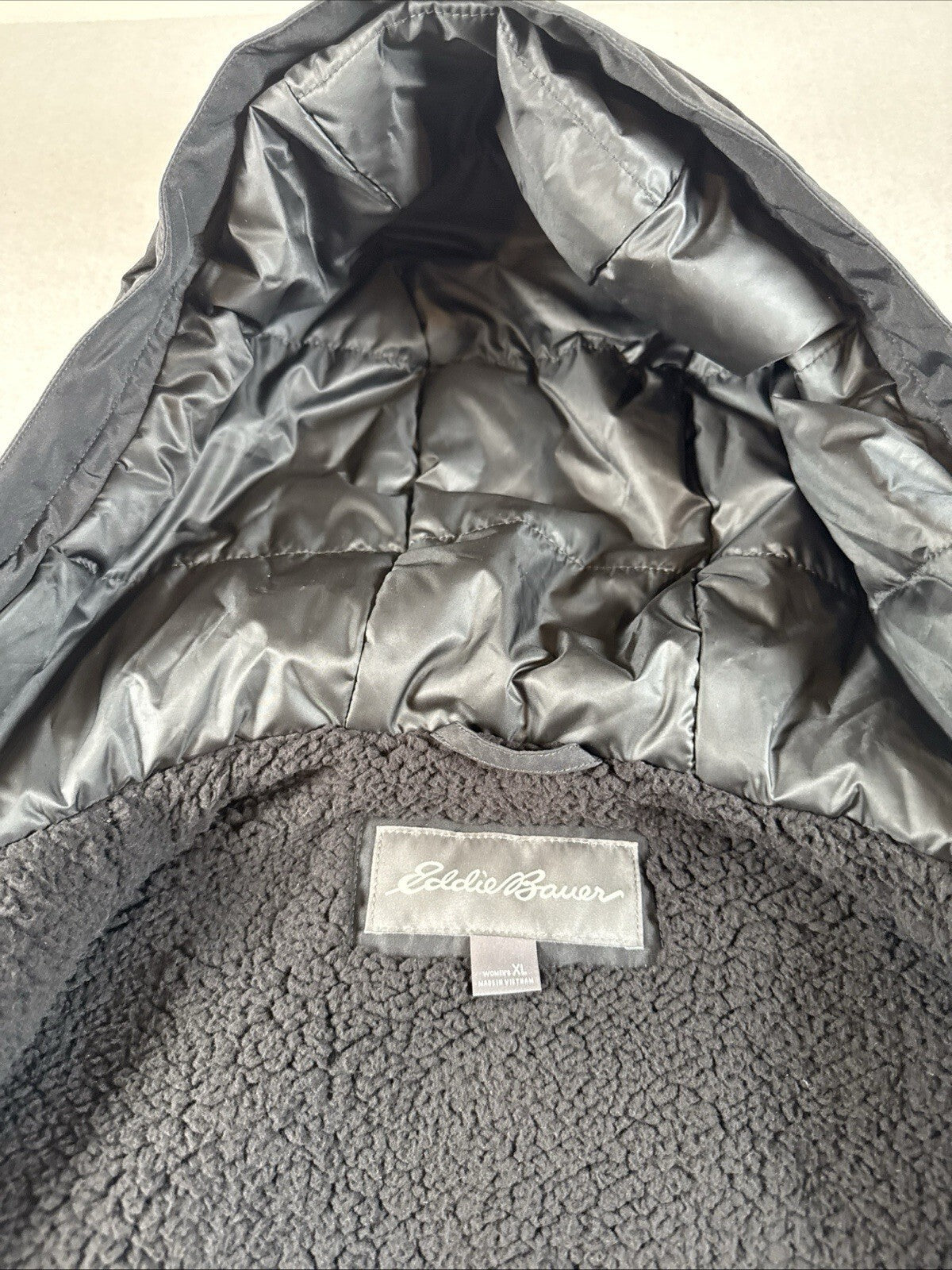 Eddie Bauer Men’s Rainfoil Insulated Parka Coat Size XL Black NWT