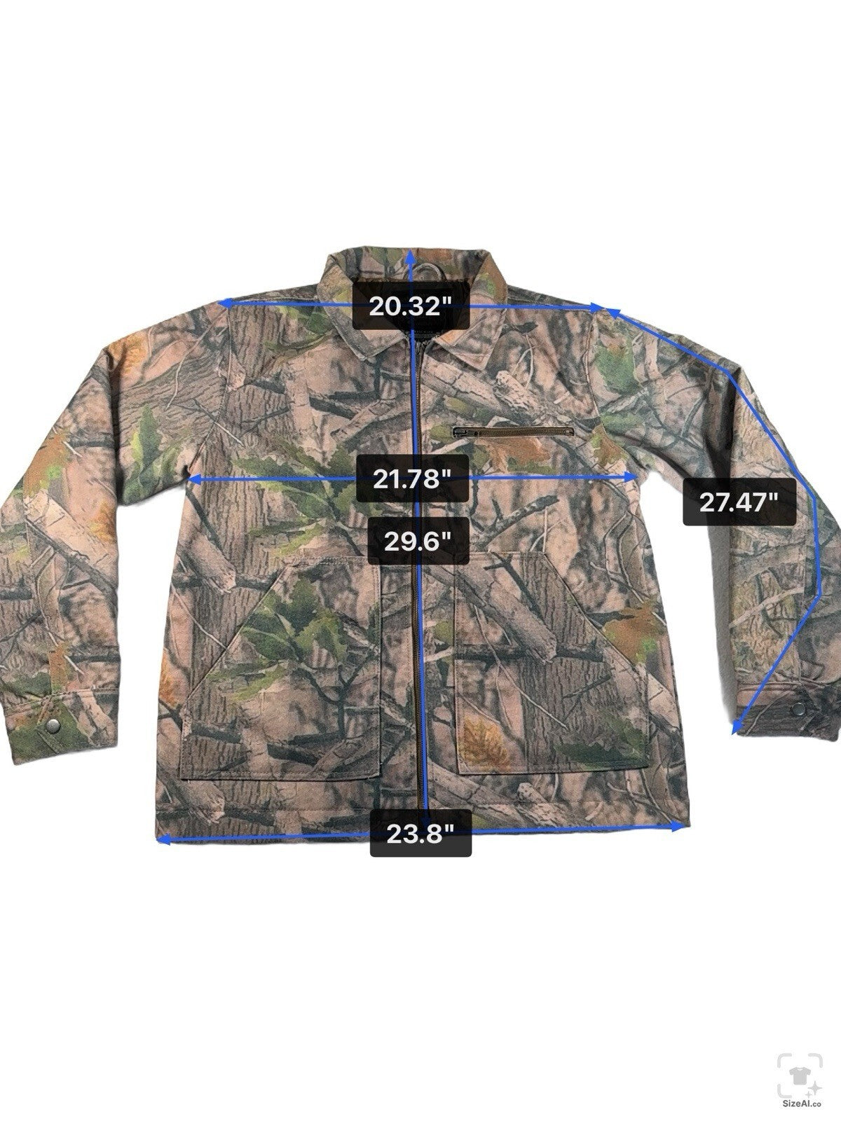 Beautiful Giant Men's Camouflage Full Zip Polyester Jacket Brown/Green L NWT