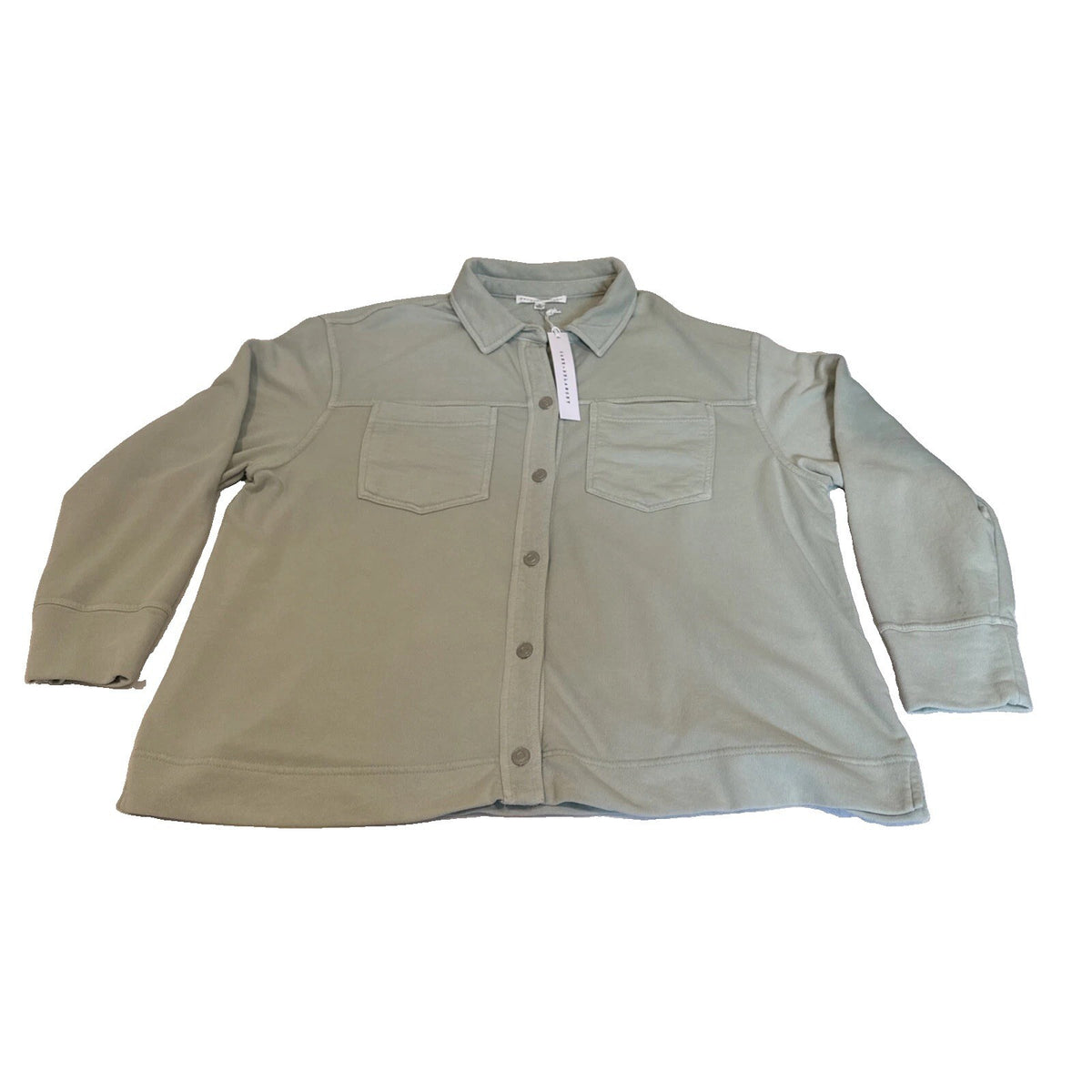 Jane Delancey Women’s Knit Boho Button Shirt Jacket Sz 2X Green New With Tags