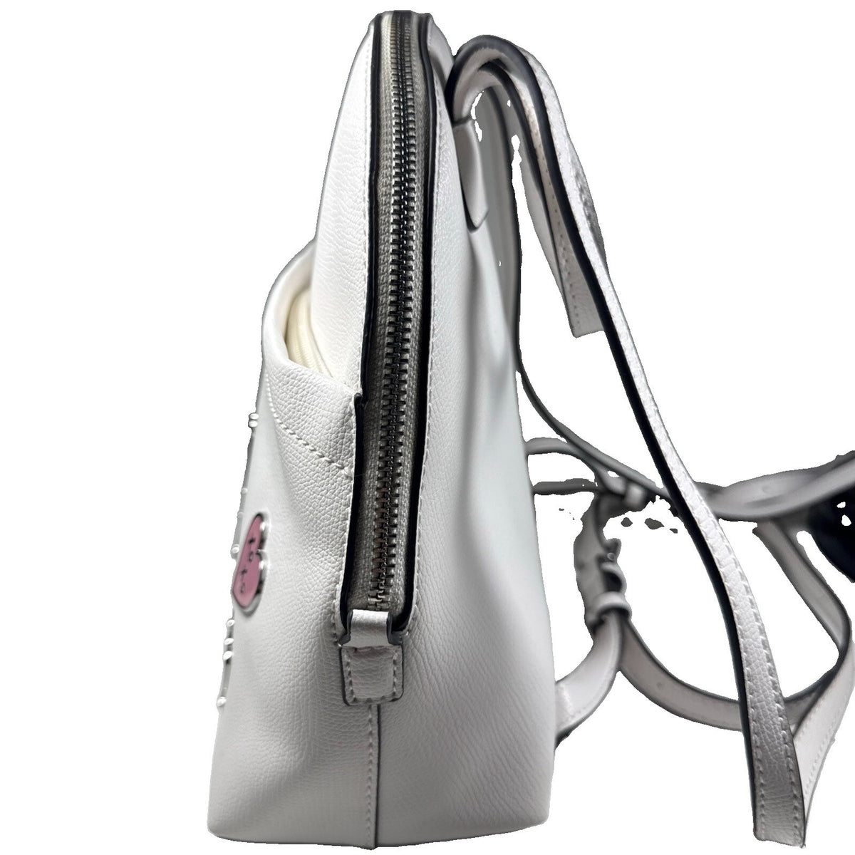 Karl Lagerfeld Paris Maybelle Backpack Bright White With Pins Of Eiffel Tow New