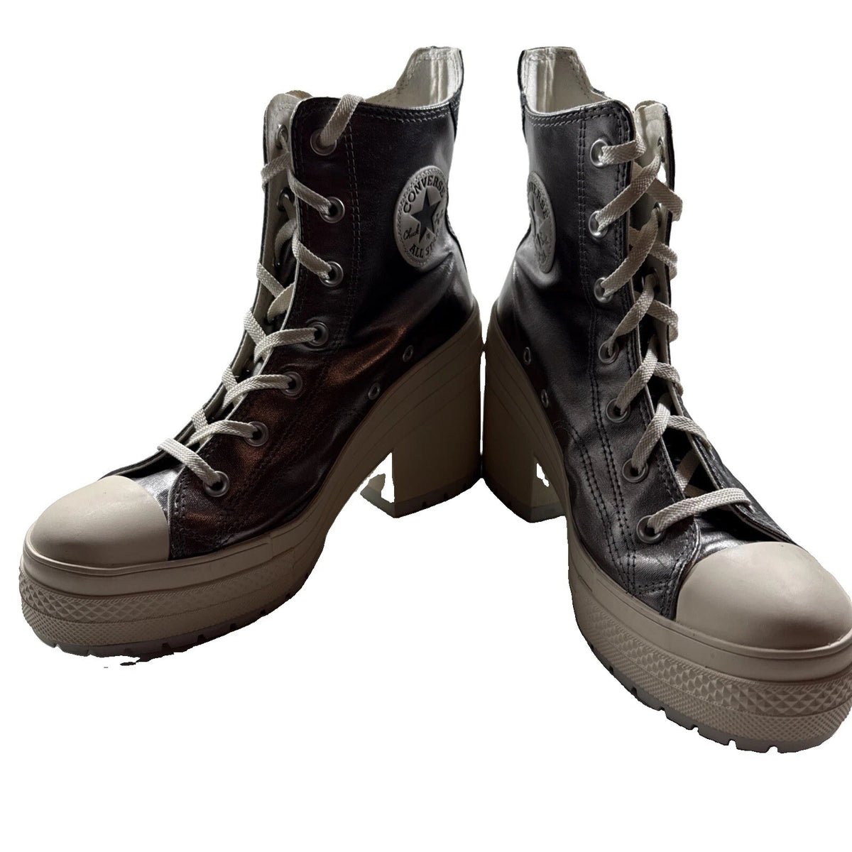 Converse Women’s Chuck 70 De Luxe Heel Metallic Hi Platform, Size 9  Pre Owned