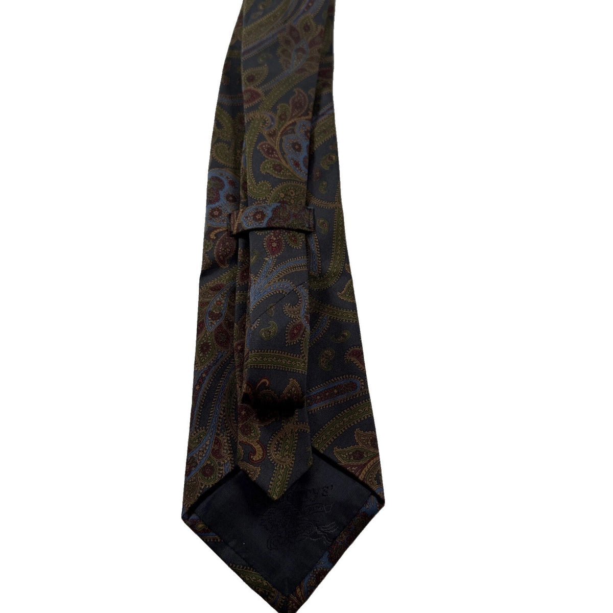 Burberry Men’s Silk Tie British Burberry Old Money Tie Green /Gold Pre Owned