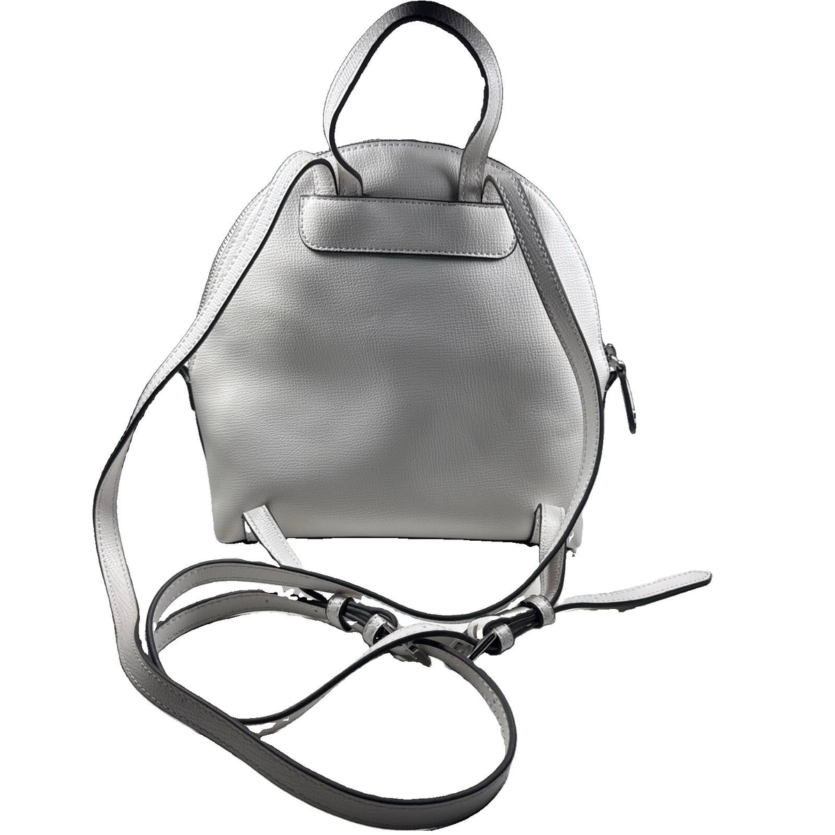 Karl Lagerfeld Paris Maybelle Backpack Bright White With Pins Of Eiffel Tow New