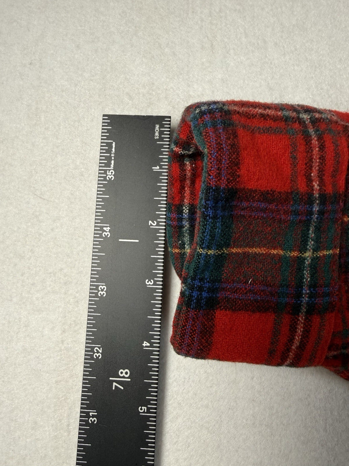 Men Pendleton 70's Check Flannel Plaid Shirt Red× Navy Wool Size M Pre Owned