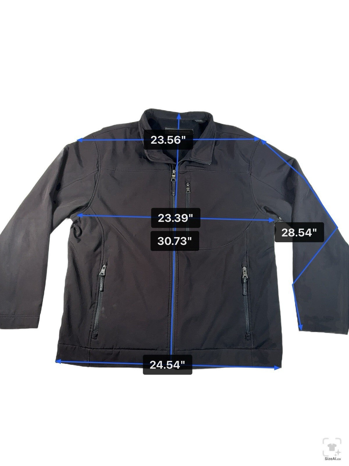 Weatherproof Men's All Season Softshell Jacket Black Full Zip Size-XL Pre-Owned