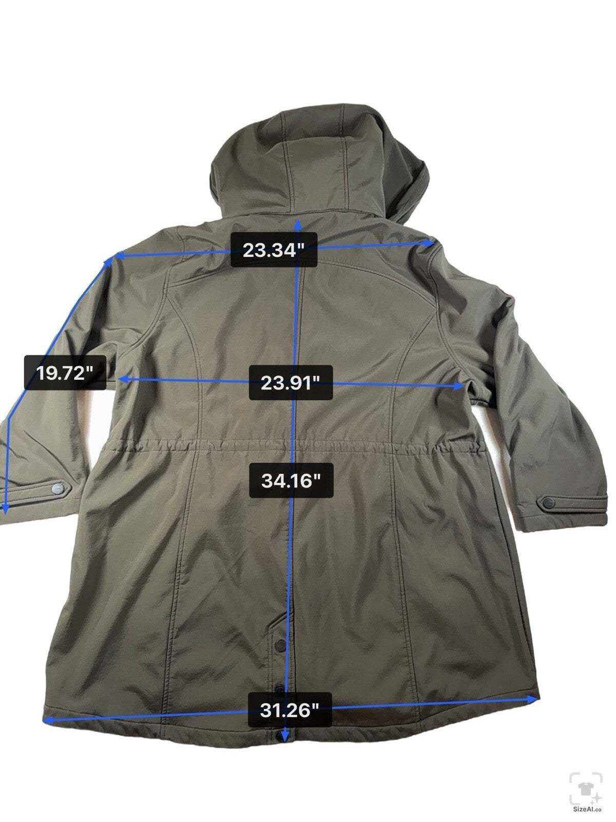 Canada Weatergear Men's Hooded Puffer Jacket Olive Size 3XL Pre Owned