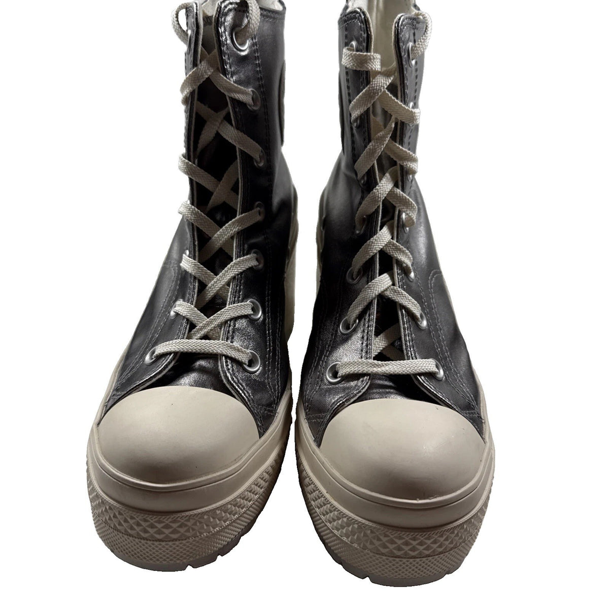 Converse Women’s Chuck 70 De Luxe Heel Metallic Hi Platform, Size 9  Pre Owned