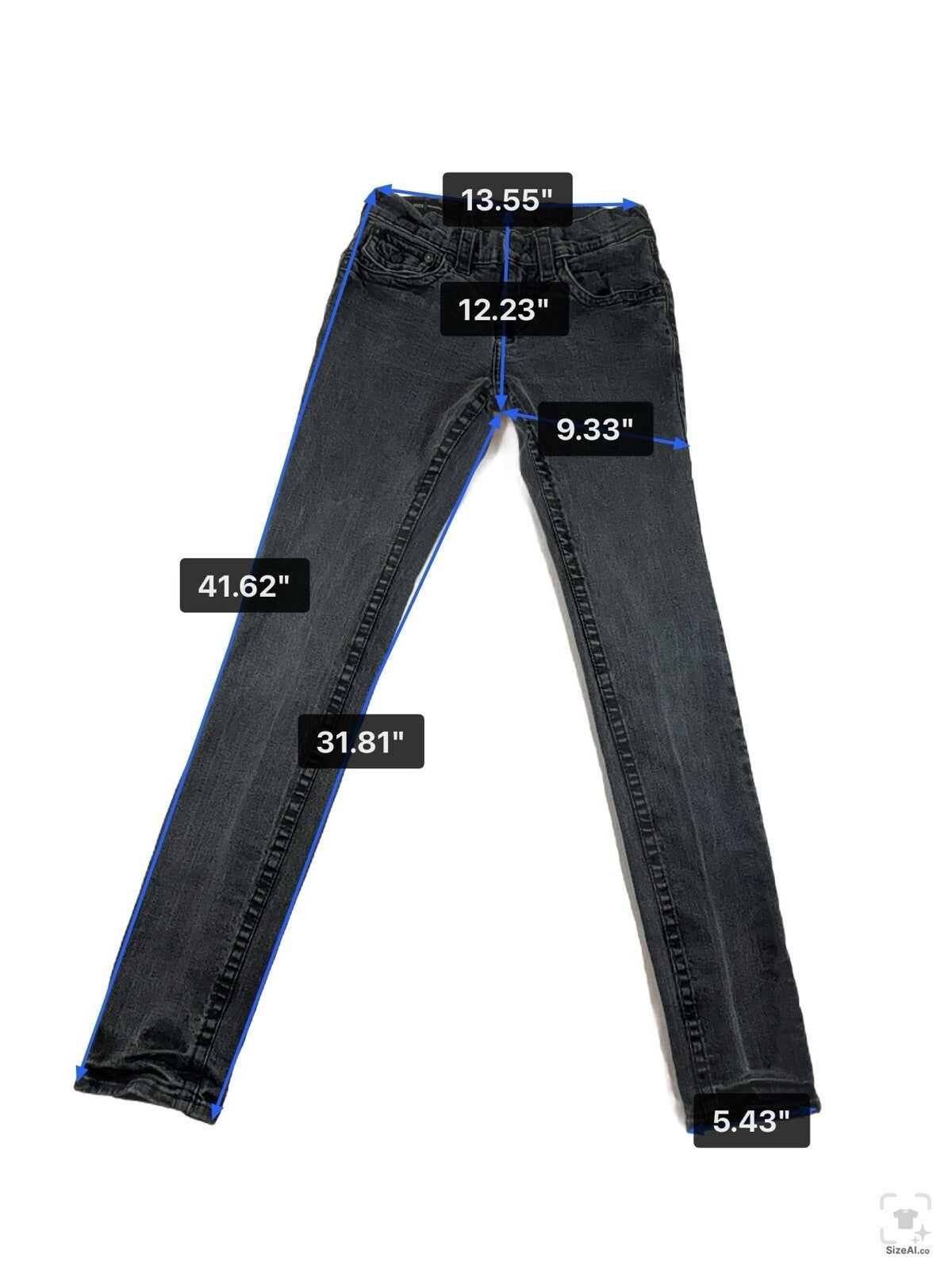True Religion Rocco Womens Black Jeans World Tour Relaxed Skinny Sz 28 Pre Owned