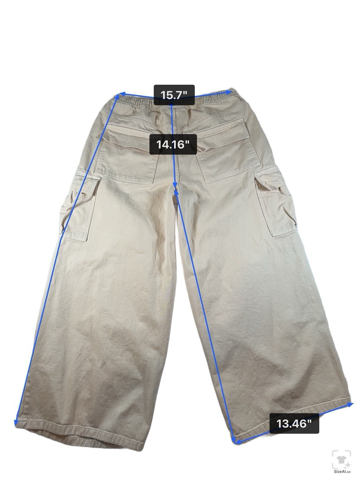 Boohoo Man Cream Cargo Pants Men’s XL Pre Owned