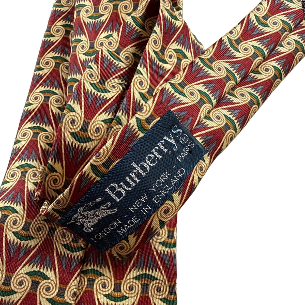 Burberry Men’s Pure Silk Tie British Burberry Old Money Tie Burgundy