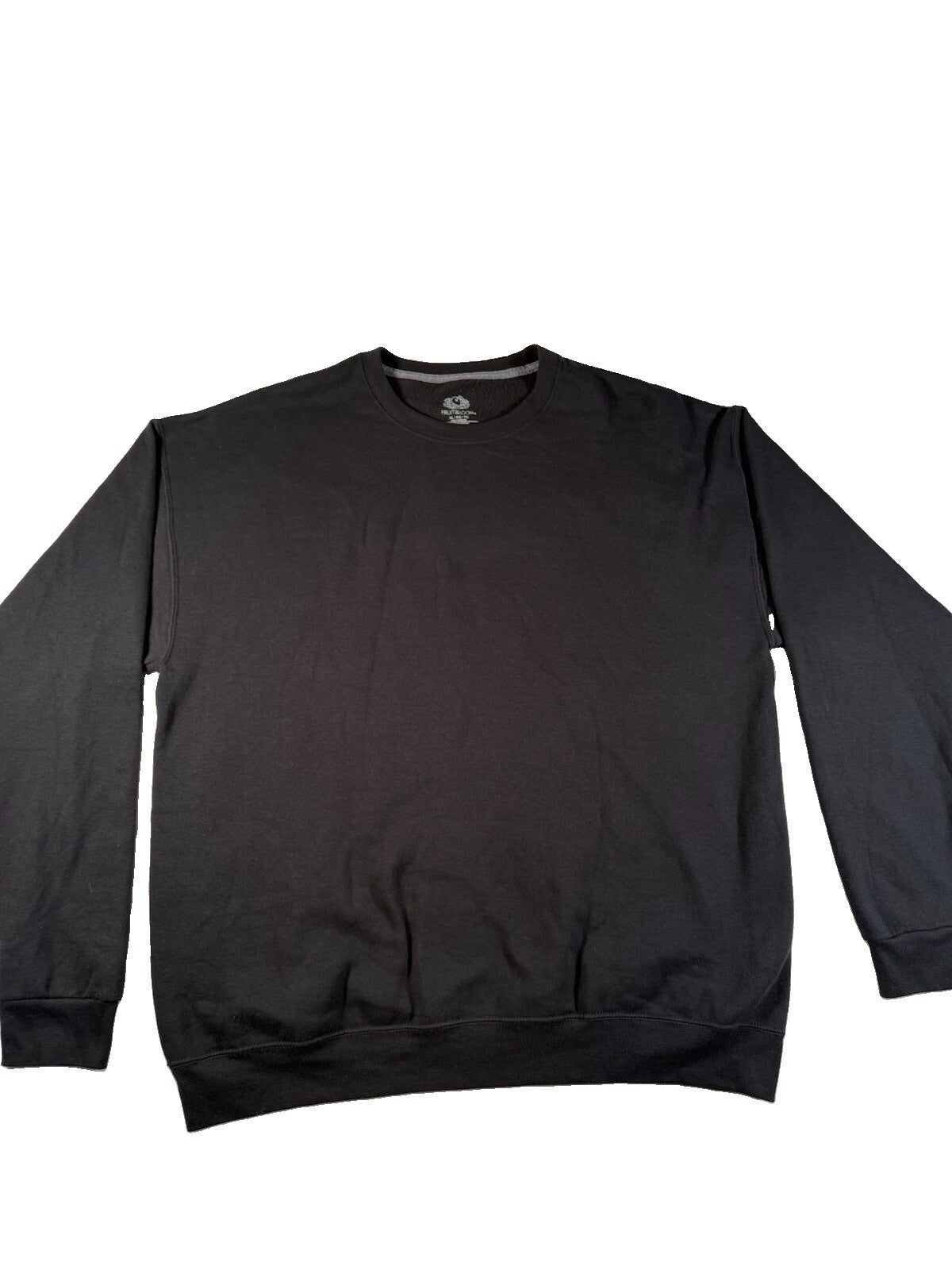 Women Sweatshirt Solid Black Crew Neck Fruit Bride On Back XL Pre Owned