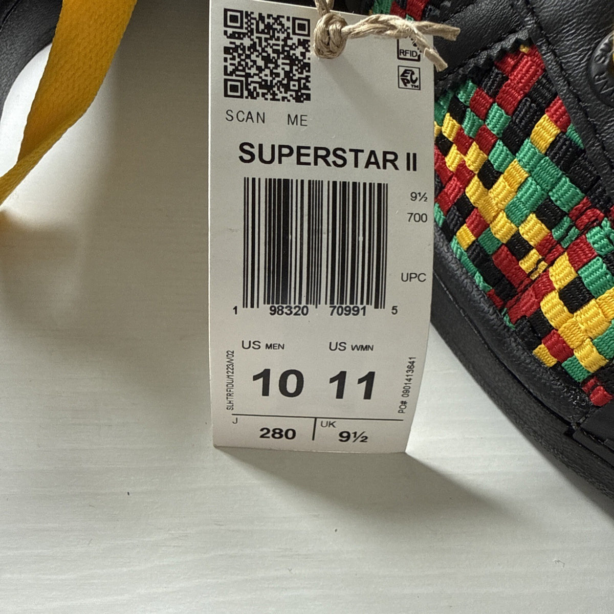 Adidas Superstar II ,Bob Marley Sneaker US 10 Men’s/ 11 Women’s IH9785 NWT