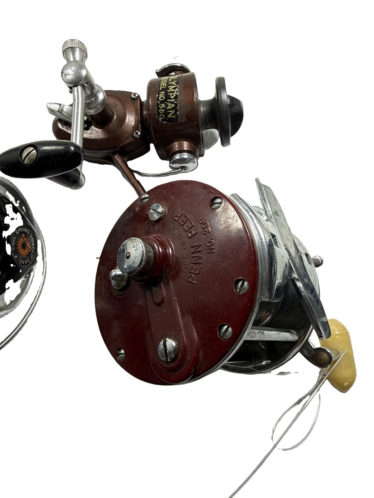 Fishing Reel Set of 4 Daiwa A400RL,Olympian 550,Penn Peer #209 ,Roddy966R Used